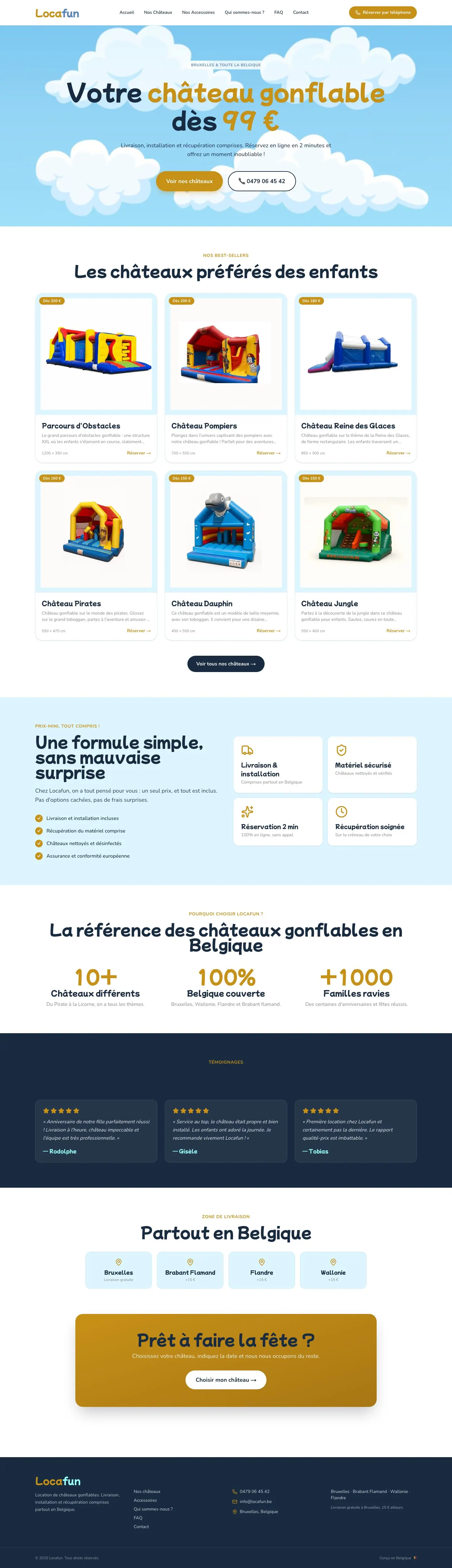 Locafun, The full page