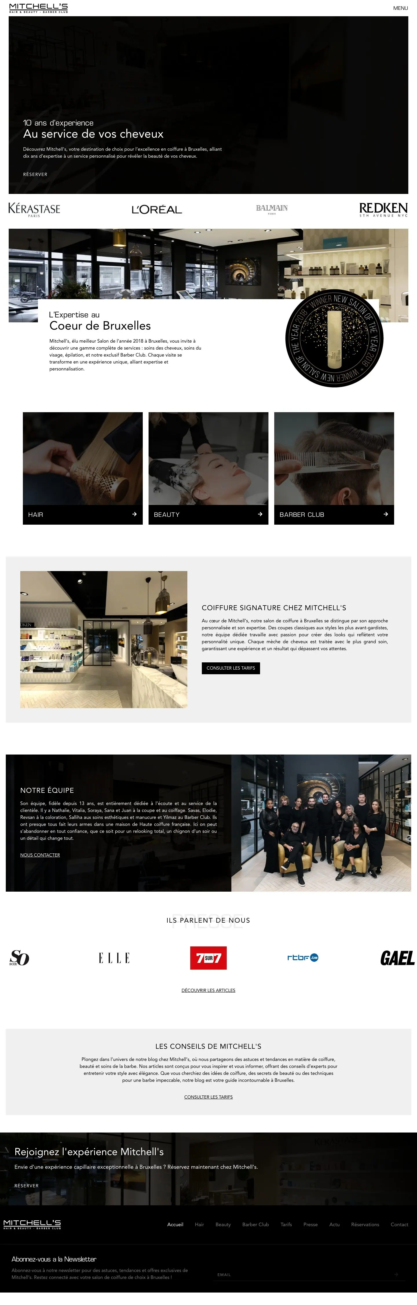 Mitchell's, The full page