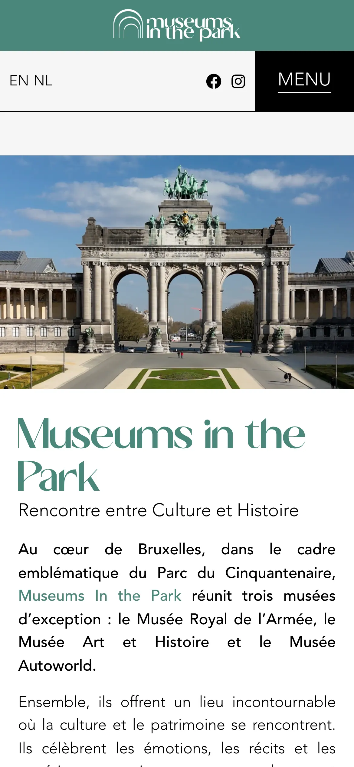 Museums in the Park, On mobile