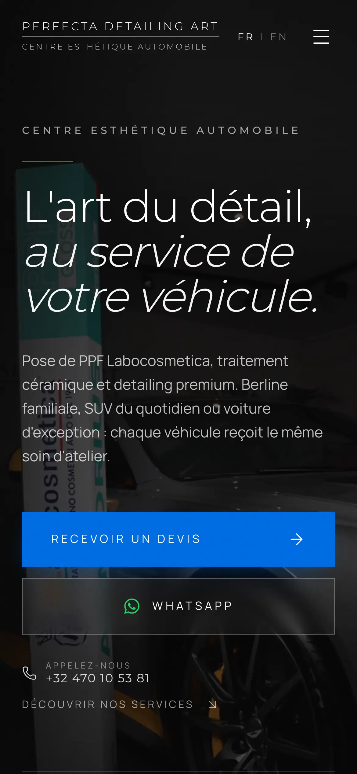 Perfecta Detailing Art, On mobile